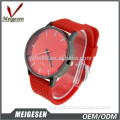 Cheap watch items for logo promotion rubber band red color wristwatch